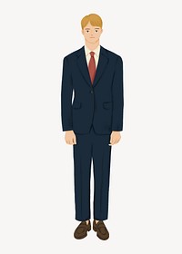 Blonde businessman, character illustration
