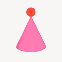 Pink cone hat, birthday accessory graphic