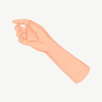 Hand holding gesture, drawing clipart psd