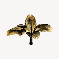 Gold palm tree illustration