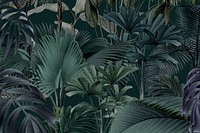 Wild jungle pattern background, vintage botanical illustration