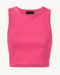 Pink crop tank top mockup, editable apparel & fashion psd