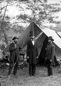 Pinkerton with Abraham Lincoln. View public domain image source here
