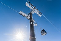 Ski gondola, cable car.