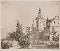 Frederiksborg Castle.Party at Møntbroen by Christen Købke