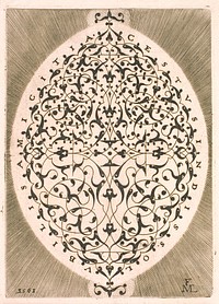 Oval arabesque ornament