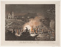 The bivouacquering of the Norwegian troops under prints Christian August's anförsel in the last war with Sweden, 1808 by Niels Truslew