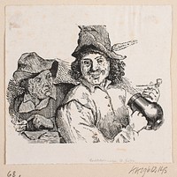 Drinking smoking peasants by Vilhelm Kyhn
