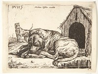 Dog on a chain by Paulus Van Hillegaert II