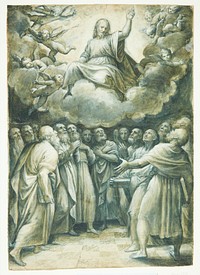 Christ's ascension by Bagnacavallo il Vecchio