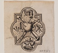 Emblem with a pierced heart and the instruments of passion by Gerhard Altzenbach
