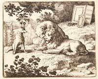 Renard promises the lion gifts by Allaert Van Everdingen