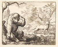 Renard scolds the injured bear by Allaert Van Everdingen