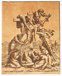 The Crucifixion by Ugo Da Carpi