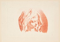 Study of female face by Jacques D Y Chereau