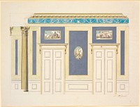 The other long wall. Draft for decoration of the audience hall by Nicolai Abildgaard