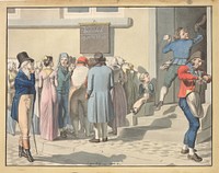 Outside the Lottery Agency by C.W. Eckersberg