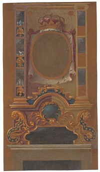 Draft for fireplace decoration by Lambert Van Haven