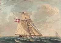 A Danish cutter sailing close to the wind by C.W. Eckersberg