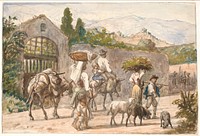 Peasants on their way to Rome by Wilhelm Marstrand