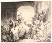Mordecai's triumph by Rembrandt van Rijn