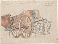 A chicken seller's cart by Johan Thomas Lundbye