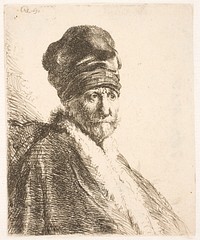 Man with a tall hat (Rembrandt's father?) by Rembrandt van Rijn