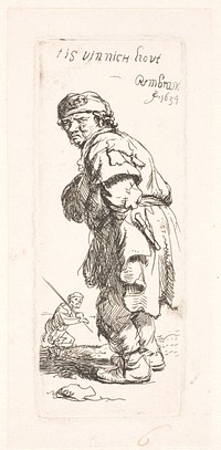 Peasant asking something by Rembrandt van Rijn