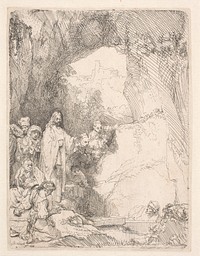 The raising of Lazarus by Rembrandt van Rijn