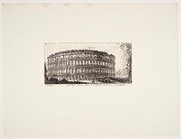 Flavian amphitheater, called the Colosseum, in Rome by Giovanni Battista Piranesi