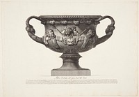 Another view of the Warwick Vase by Giovanni Battista Piranesi