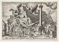 The destruction of the Tower of Babel and the dispersion of the peoples by Maarten Van Heemskerck