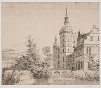 Frederiksborg Castle.Party at Møntbroen by Christen Købke