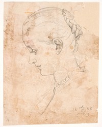 The artist's sister Elisabeth. Profile t.v.Braids Hairstyle by Kristian Zahrtmann