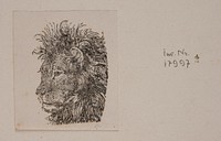 A lion's head by P. C. Skovgaard