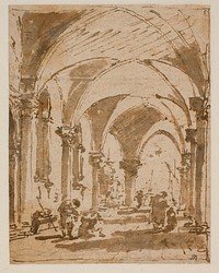 The archway of the Doge's Palace towards the Piazzetta by Francesco Guardi