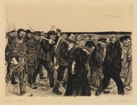 Ein Weberaufstand - Weberzug by Käthe Kollwitz