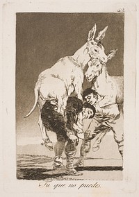 You who cannot, must carry me on your back by Francisco Goya