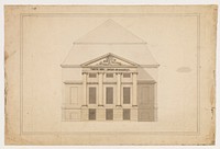 The Comedy House.Proposal for facade by Caspar Frederik Harsdorff