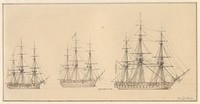 Three Russian ships of the line. by C.W. Eckersberg