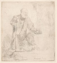 The penitent Peter by Rembrandt van Rijn