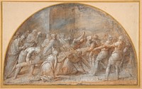 The carrying of the cross by Battista Franco