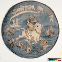 The Abduction of Europe (Draft Dish) by Theodor Philipsen