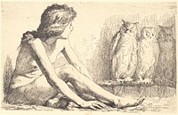 The girl with the owls by Frans Schwartz