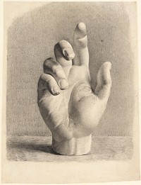 A hand, drawn after plaster by Dankvart Dreyer