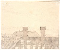 View from a window on Toldbodvej by Christen Købke