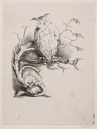 Vignette for Vilhelm Bergsøe's poem "The Owl's Dom" by Frederik Hendriksen