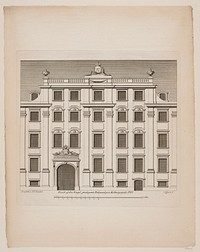 Facade of the royal privileged post office by Johan Samuel Lymann