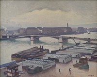 Quay in Rouen, rainy weather by Albert Marquet