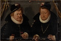 Kurfyrsterne Moritz og August af Sachsen (Electors Moritz and August of Saxony) by unknown